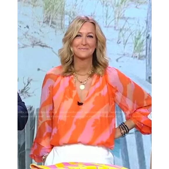 NWT Ramy Brook Raynn Blouse Top Ballon Sleeves V-neck Size Medium (oversized) - Picture 3 of 4